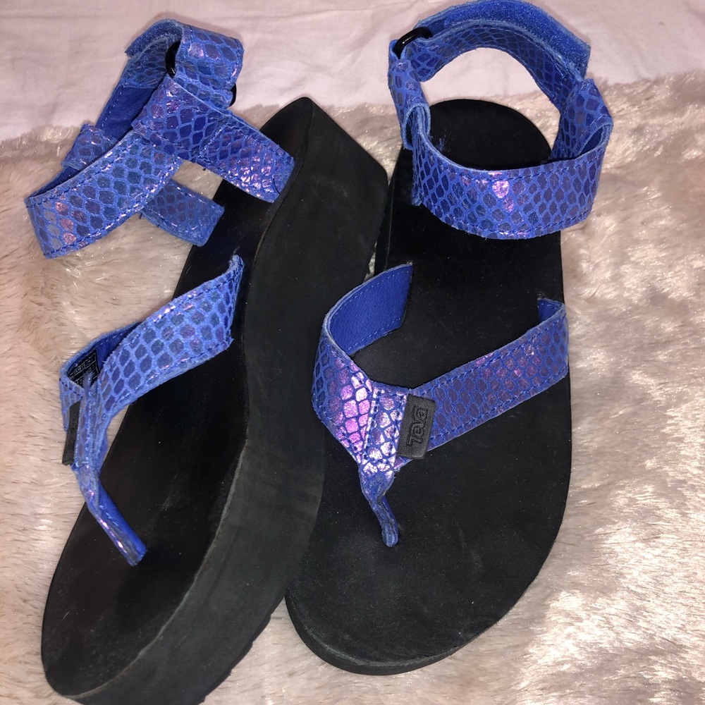 Teva platform flip flops